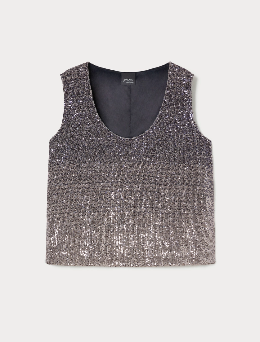 Top in paillettes sfumate